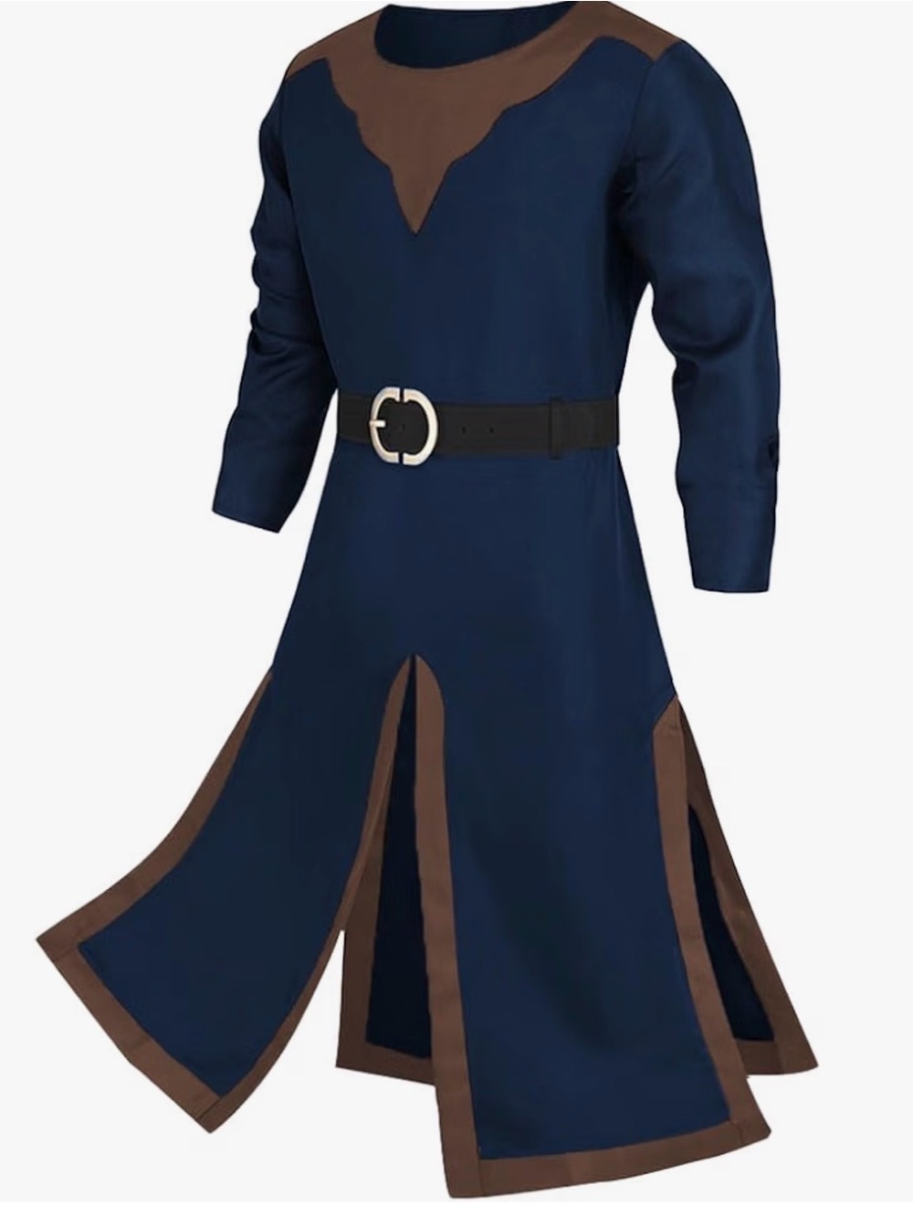Men's Renaissance Faire Costume Viking Cloak Cosplay Medieval Knight Tunic